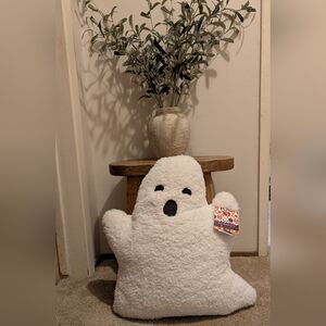 Cozy White Ghost Holiday Pillow